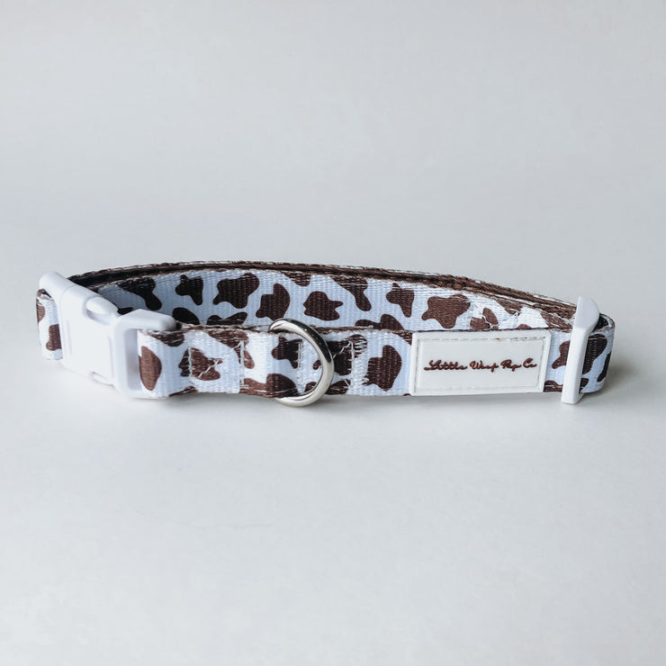 Cow print sale dog collar